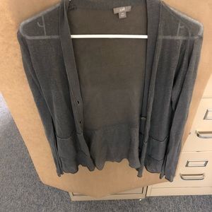 J Jill light cardigan ruffle size xs